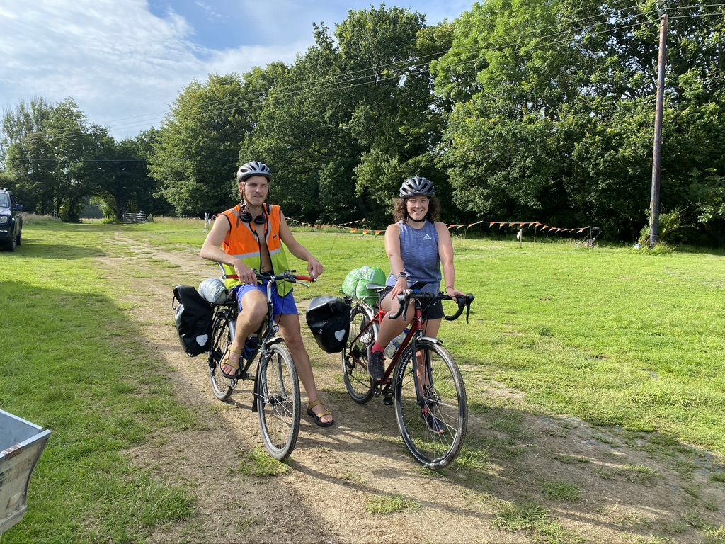 cycle to the cabin and campsite in susse