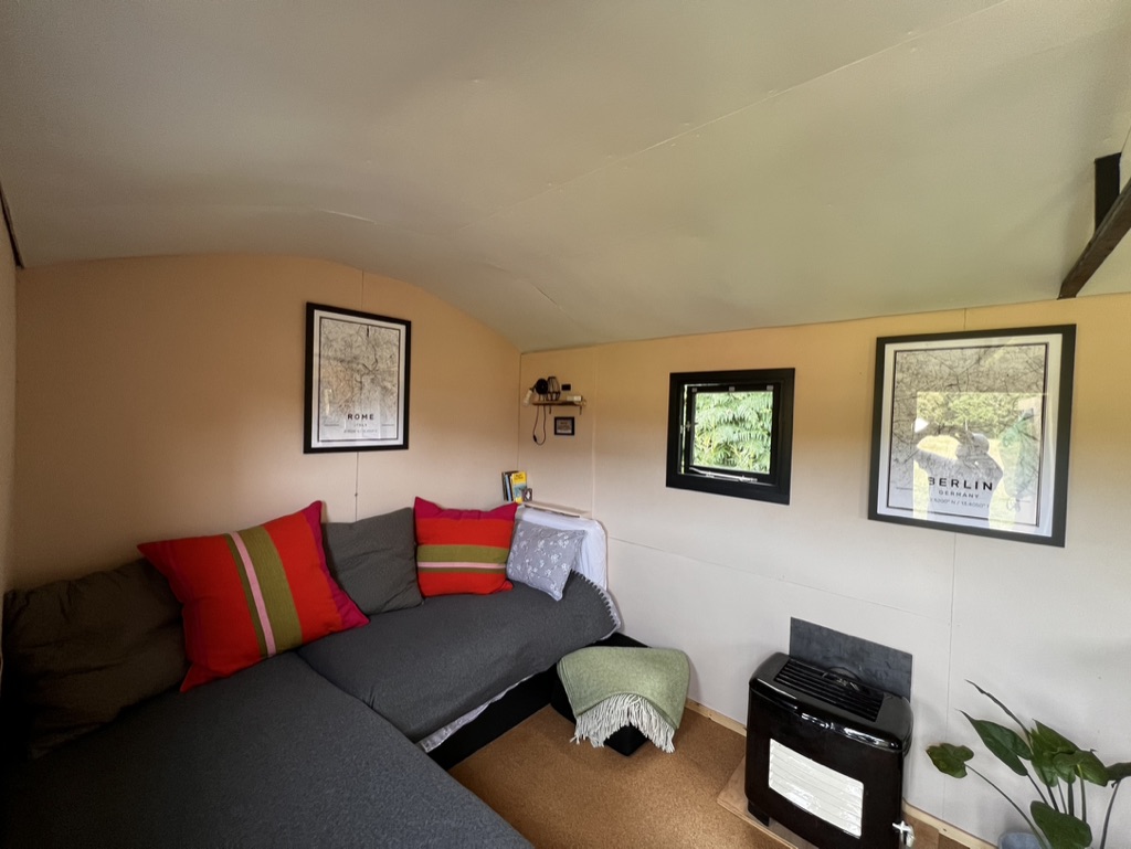 living space with woodburner