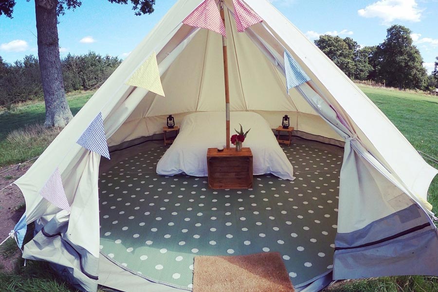 bell tent interior