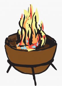 camping firepit and wood hire