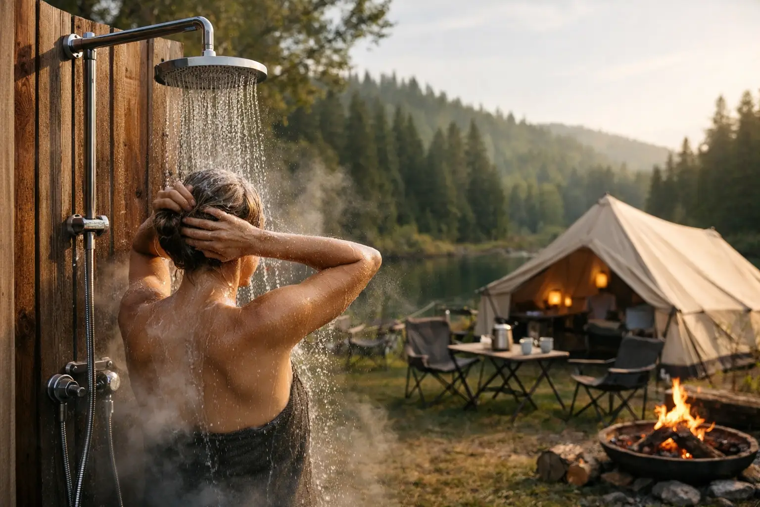 Camping with Hot Showers, Still Properly Wild Camping with Hot Showers, Still Properly Wild