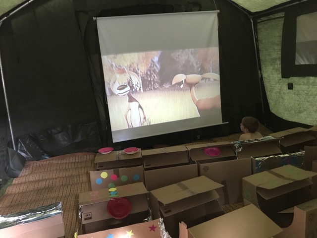 cinema on campsite