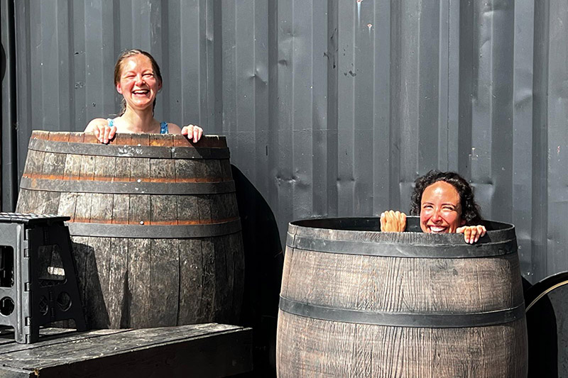 sauna plungle pool barrels