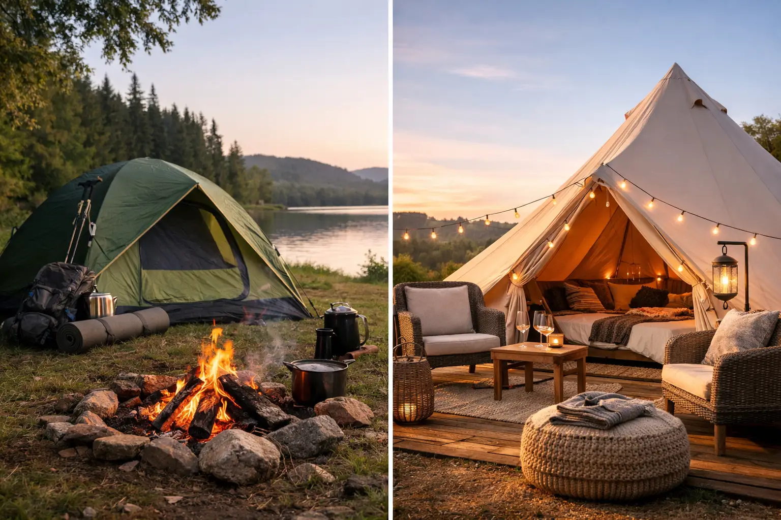 Self Pitch Versus Glamping: Which Suits You?